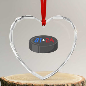 Funny Romance Hockey Lover Heart Crystal Glass Ornament 24 81 Jersey Numbers Sport TS11 Transparent Glass 3'' Heart Print Your Wear