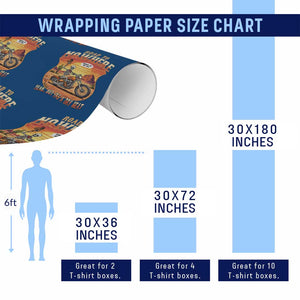 Funny Route Highway 66 Biker Skeleton Wrapping Paper Roll Road To Adventure