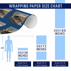 Funny Route Highway 66 Cat Lover Wrapping Paper Roll Mother Road Travel Gift TS12 Print Your Wear