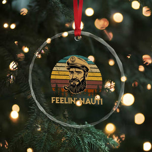 Funny Sailing Boating Crystal Glass Ornament Feelin Nauti TS14 Print Your Wear