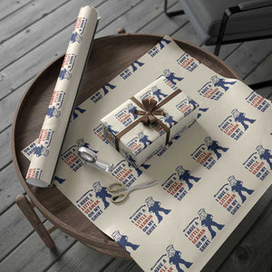 Funny Sailor Pun Wrapping Paper Roll I Have Little Seaman on My Shirt Retro Humor TS02 Beige Print Your Wear