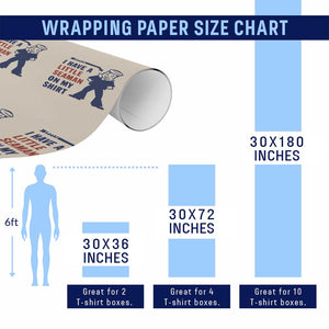 Funny Sailor Pun Wrapping Paper Roll I Have Little Seaman on My Shirt Retro Humor TS02 Print Your Wear
