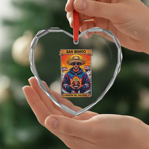 Funny San Benito Patron del Halftime Heart Crystal Glass Ornament Bowl 2026 Puerto Rican Football Music Fan TS02 Print Your Wear