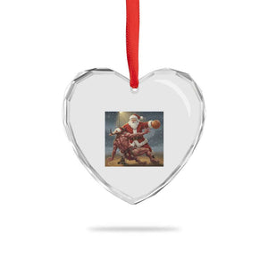 Funny Santa Basketball Heart Crystal Glass Ornament Satan Christmas Meme TS14 Print Your Wear