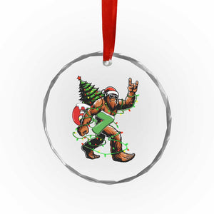Funny Santa Bigfoot 67 Christmas Tree Xmas Lights Crystal Glass Ornament TS11 Print Your Wear