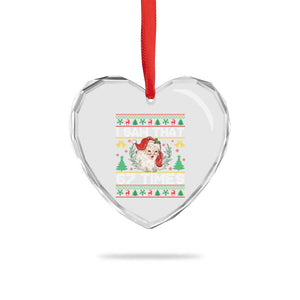 Funny Santa Christmas Heart Crystal Glass Ornament I Saw That 67 Times TS14 Print Your Wear