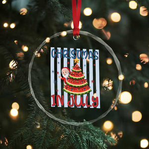 Funny Santa Christmas in July Crystal Glass Ornament Melon Christmas Tree Summer TS14 Print Your Wear