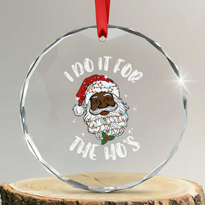 Funny Santa Claus Crystal Glass Ornament African American Xmas Vintage Black Santa TS10 Transparent Glass 3'' Circle Print Your Wear