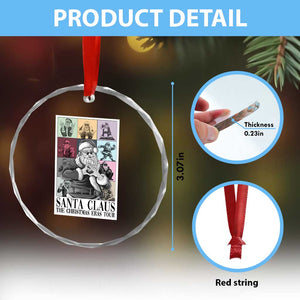 Funny Santa Claus The Xmas Eras Tours Crystal Glass Ornament TS09 Print Your Wear