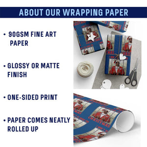 Funny Santa Diddy Christmas Wrapping Paper Roll I Won't Be Home For Xmas TS11 Print Your Wear