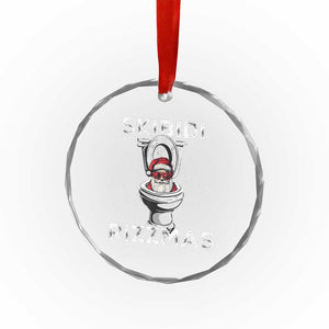 Funny Santa Rizz Xmas Crystal Glass Ornament Skibiti Toilet Rizzmas TS02 Print Your Wear