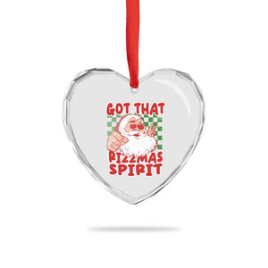 Funny Santa Rizz Xmas Heart Crystal Glass Ornament Got That Rizzmas Spirit Retro Groovy TS02 Print Your Wear