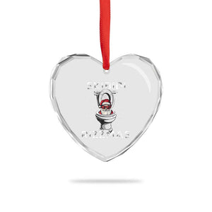 Funny Santa Rizz Xmas Heart Crystal Glass Ornament Skibiti Toilet Rizzmas TS02 Print Your Wear