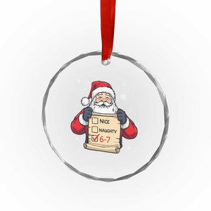 Funny Santa Six Seven Meme Crystal Glass Ornament Gen Z Christmas Gift TS12 Print Your Wear