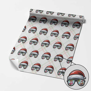 Funny Santa Sunglasses Wrapping Paper Roll Beach Christmas Vacation Graphic