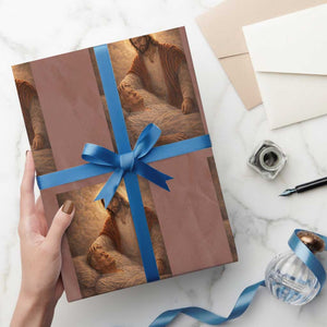 Funny Sarcastic Political Satire Wrapping Paper Roll You Are Not Jesus TS12 Mocha Print Your Wear