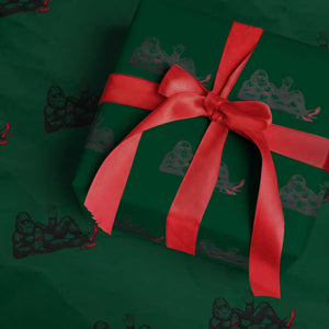 Funny Sassquatch Sexy Wrapping Paper Roll Bigfoot With Cocktail Party Humor TS12 Green Print Your Wear