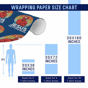 Funny Satan Christmas Wrapping Paper Roll Jesus Has Your Back TS14 Print Your Wear