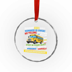 Funny School Bus Driver Life Crystal Glass Ornament Back to School Teacher Kids TS14 Print Your Wear