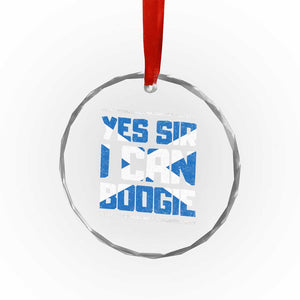 Funny Scottish Anthem Fan Saltire Flag Crystal Glass Ornament Yes Sir I Can Boogie Sports Style Scotland Football Supporters TS02 Print Your Wear