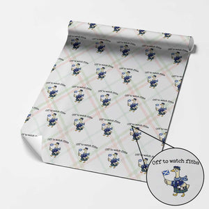 Funny Scottish Goose Scotland Football Wrapping Paper Roll Off to Watch Fitba Soccer Fans Meme TS02 Christmas Plaid Print Your Wear