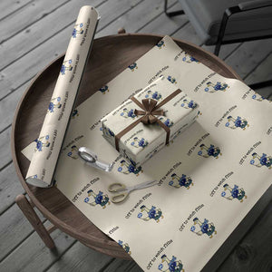 Funny Scottish Goose Scotland Football Wrapping Paper Roll Off to Watch Fitba Soccer Fans Meme TS02 Beige Print Your Wear