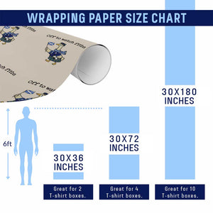 Funny Scottish Goose Scotland Football Wrapping Paper Roll Off to Watch Fitba Soccer Fans Meme TS02 Print Your Wear