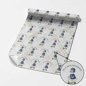 Funny Seattle Goose 2026 Wrapping Paper Roll Off To Watch The Champions TS14 Christmas Plaid Print Your Wear