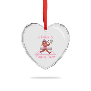 Funny Sexy Bigfoot Playing Tennis Heart Crystal Glass Ornament Gift For Girls TS12 Print Your Wear
