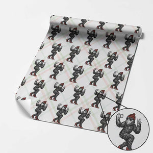 Funny Sexy Bigfoot Selfie Wrapping Paper Roll Sasquatch Lover Gift TS12 Christmas Plaid Print Your Wear