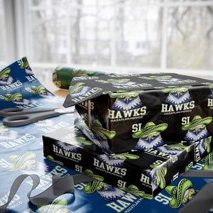 Funny Si Hawks in Mexican Sombrero Wrapping Paper Roll Seattle Skyline Pride Mazatlan Mexico Vacation Green and Blue TS02 Black Print Your Wear
