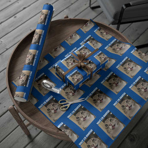Funny Silly Cat Meme Wrapping Paper Roll Wait Im Goated TS12 Blue Print Your Wear