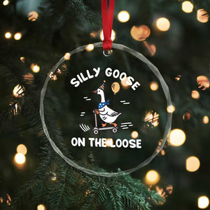 Funny Silly Goose Crystal Glass Ornament Goose On The Loose Animal Humor TS10 Print Your Wear
