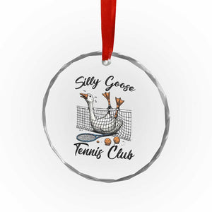 Funny Silly Goose Tennis Club Crystal Glass Ornament Tennis Lover Gift TS12 Print Your Wear