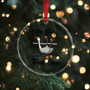 Funny Silly Goose Tennis Club Crystal Glass Ornament Tennis Lover Gift TS12 Print Your Wear