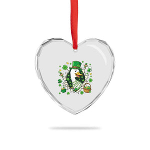 Funny Silly Irish Goose Heart Crystal Glass Ornament St Patricks Day Celebration TS12 Print Your Wear