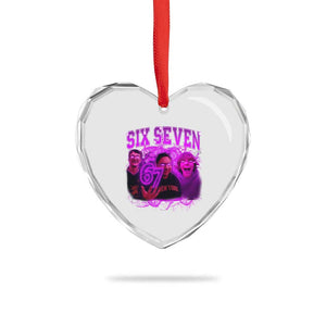 Funny Six Seven 6 7 Meme Heart Crystal Glass Ornament The Mason 67 Kid Bootleg Gen Alpha Slang TS10 Print Your Wear