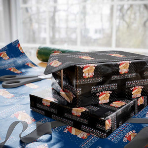 Funny Six Seven 6 7 Meme Ugly Christmas Wrapping Paper Roll Santa 67 Meme Xmas Pajamas TS10 Black Print Your Wear