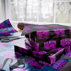 Funny Six Seven 6 7 Meme Wrapping Paper Roll The Mason 67 Kid Bootleg Gen Alpha Slang TS10 Black Print Your Wear