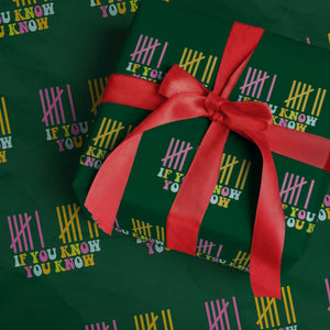 Funny Six Seven 6 7 Teen Slang Wrapping Paper Roll If You Know You Know Viral Meme TS10 Green Print Your Wear