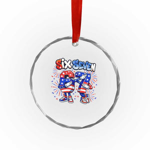 Funny Six Seven Dabbing Crystal Glass Ornament Patriotic American Pride Gift TS12 Print Your Wear