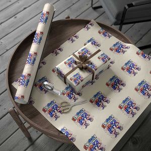 Funny Six Seven Dabbing Wrapping Paper Roll Patriotic American Pride Gift