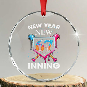 Funny Six Seven Meme Crystal Glass Ornament 67 Number Sports American Football Ice Cream Drip TS14 Transparent Glass 3'' Circle Print Your Wear