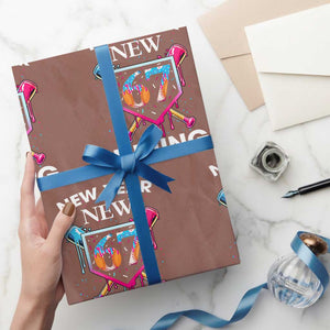 Funny Six Seven Meme Wrapping Paper Roll 67 Number Sports American Football Ice Cream Drip TS14 Mocha Print Your Wear