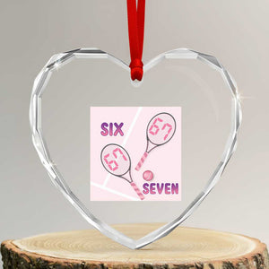 Funny Six Seven Tennis Meme Heart Crystal Glass Ornament Valentine For Women TS12 Transparent Glass 3'' Heart Print Your Wear