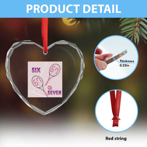 Funny Six Seven Tennis Meme Heart Crystal Glass Ornament Valentine For Women TS12 Print Your Wear