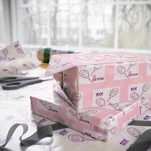 Funny Six Seven Tennis Meme Wrapping Paper Roll Valentine For Women TS12 Light Pink Print Your Wear