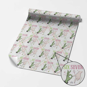 Funny Six Seven Witch Pink And Green Broomstick Magic Wand Wrapping Paper Roll TS11 Christmas Plaid Print Your Wear