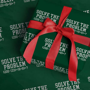 Funny Six Seven Wrapping Paper Roll Math Teacher Joke 67 Meme Gen Alpha Slang TS10 Green Print Your Wear