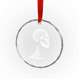 Funny Skeleton 45 lbs Plate Weight Lifting Gym Working Out Crystal Glass Ornament TS11 Print Your Wear